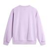 Li Ning Sports Lifestyle Series Pullover Letter Print Fleece Loose Long Sleeve Sweatshirt Women Sweatshirt Twilight-Purple AWDU446-4