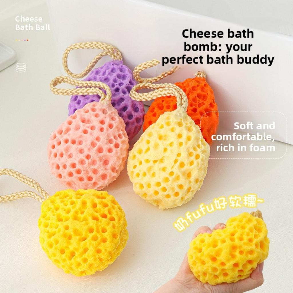 Honeycomb Bath Ball, Bath Flower, Bath Cotton for Home Use, Soft and Not Loose, Cute Children's Scrubbing Bath Ball, Foaming Bath Ball