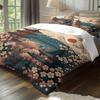 Mount Fuji Pattern Quilt Cover Bedding Bedroom Decoration Japanese Digital Printing Three-Piece Quilt Cover Home Textile