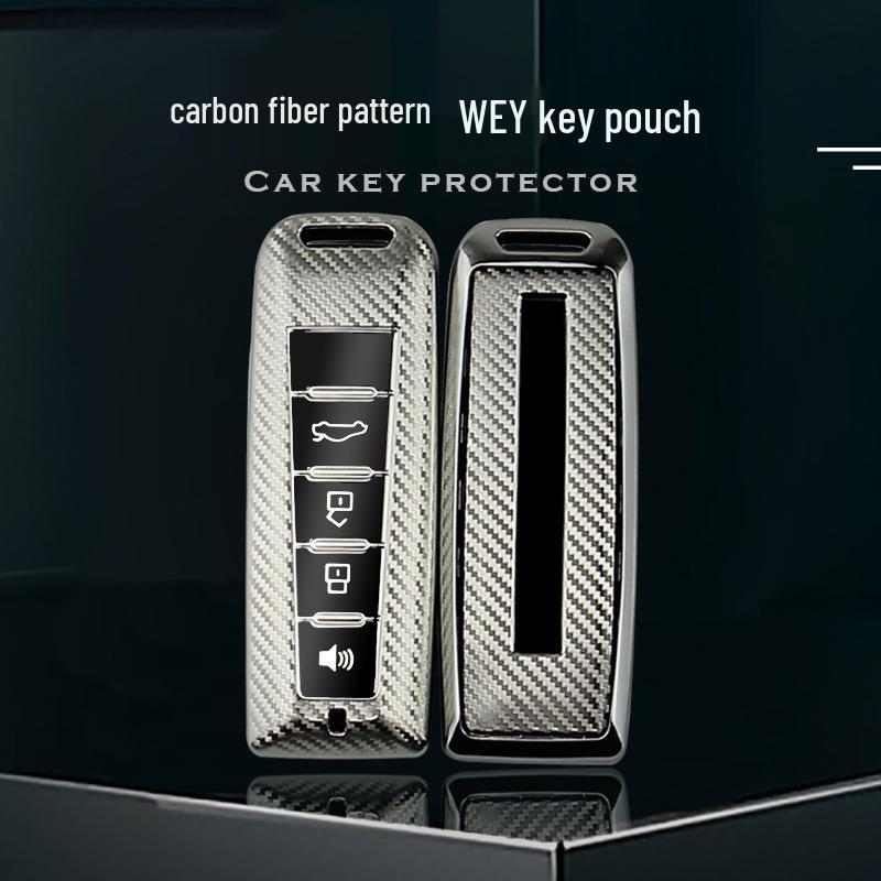 

Wey VV A Carbon Fiber Pattern TPU Car Key Cover Single Piece