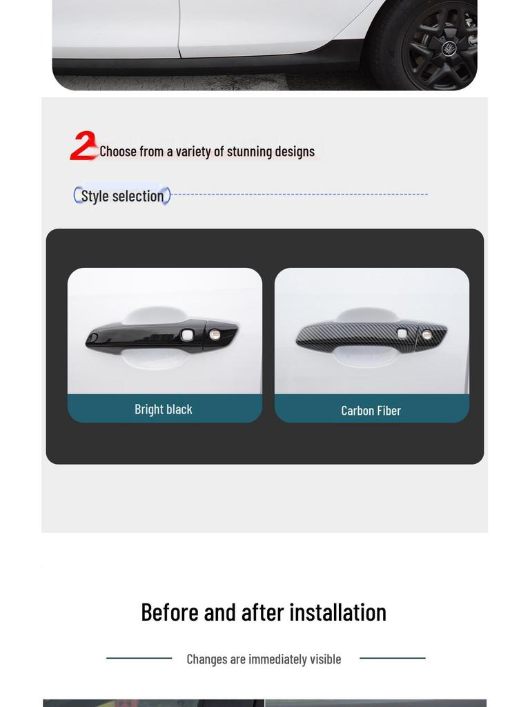 BYD Qin Plus Seal 05DMI Destroyer 05 Car Door Handle Protection & Black Cover Sticker