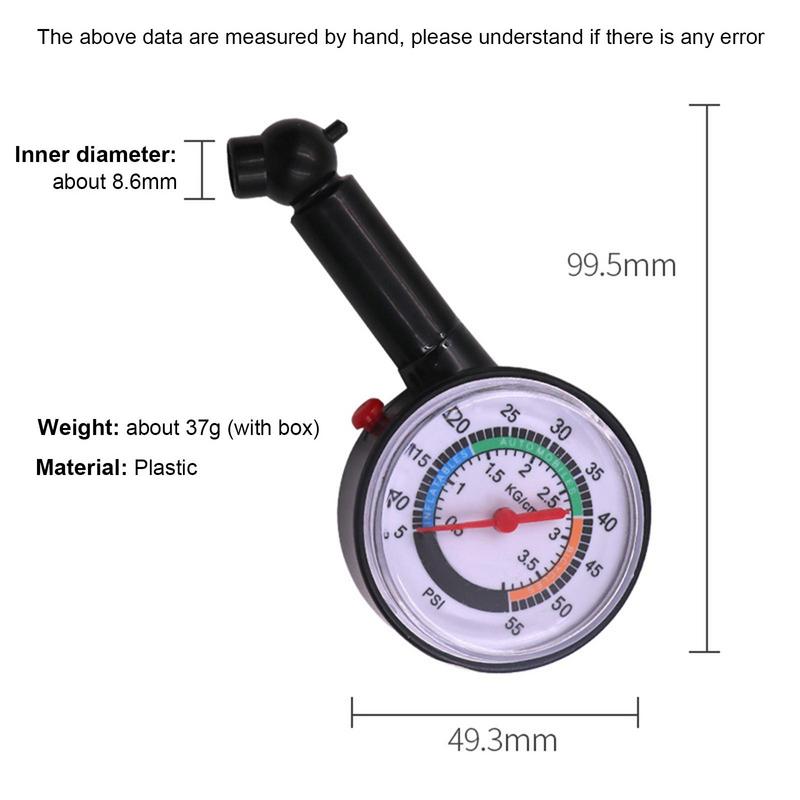 High Accuracy Tire Pressure Gauge Black For Accurate Car Air Pressure Tyre Gauge For Car Truck And Motorcycle