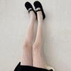 Women Vintage Hollowed Out Fishnet Pantyhose Stockings Japanese Aesthetic Exotic Patterned Sheer Mesh Tights Leggings