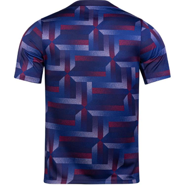 Nike Academy Pro Celoplošně Vyšívané Logo Vypasované Fotbalové Tričko s Krátkým Rukávem Pánské Topy Tmavě Fialové FJ2725-555