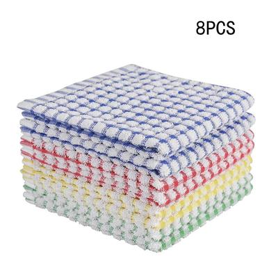 Dish Cloths For Kitchen Washing Dishes Super Absorbent Dish Rags Cotton Cleaning Cloths Pack Of 8,12x12 Inches