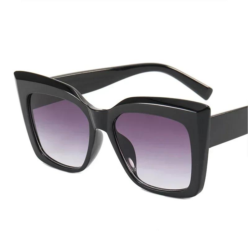 Cat Eye Square Sunglasses Women Men Brand Designer Retro Fashion Sun Glasses Female Male Mirror Plastic Punk Oculos De Sol