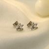316L Titanium Steel Gold-Plated Micro-Inlaid Earbone Studs, Jewelry, Earrings, Earrings, Earrings, Earrings, Earbone Studs, Girls