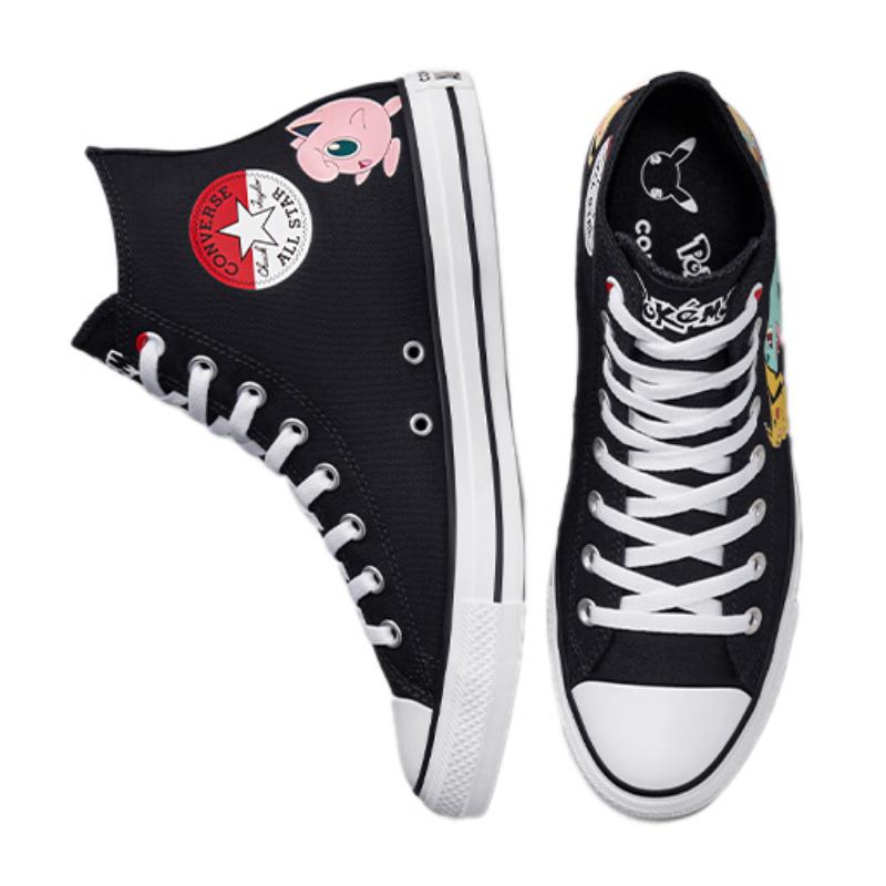 POKEMON/Pokemon x Converse Chuck Taylor All Star "First Partners" Trendy High-Top Canvas Shoes Unisex Black