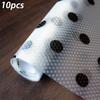 10Pcs EVA Refrigerator Mats Oil Resistant Cuttable Cabinet Drawer Mats Easy Clean Placemats Thermal Insulation Coasters