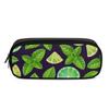 PU Leather Portable Pencil Case with Inner Mesh Pocket for Protecting Pens and Accessories
