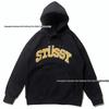 Men's Hip Hop Kanye Letter Embroidered Fleece Hoodie