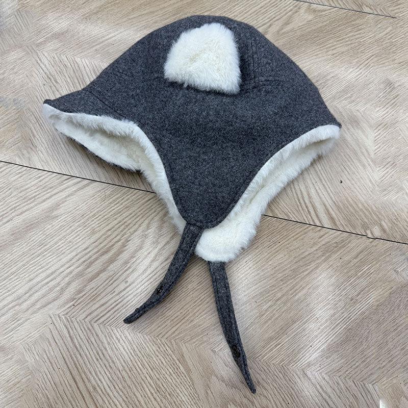 Women's winter warm windproof Lei Feng hat fleece thickened ear protection hat cycling skiing artifact cold hat men's hat