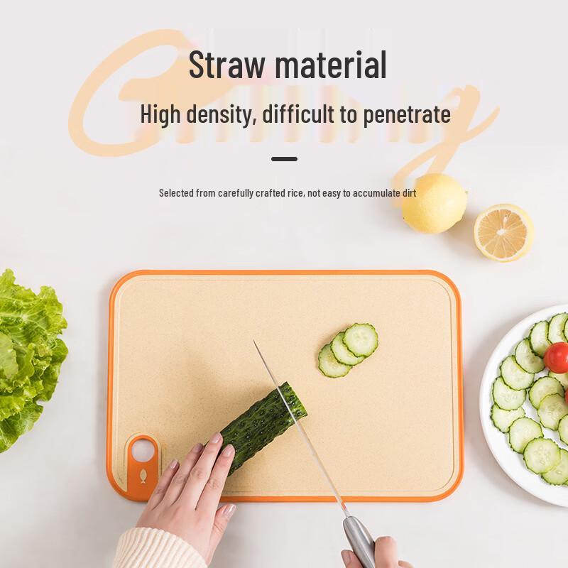 Double-Sided Wheat Straw Cutting Board