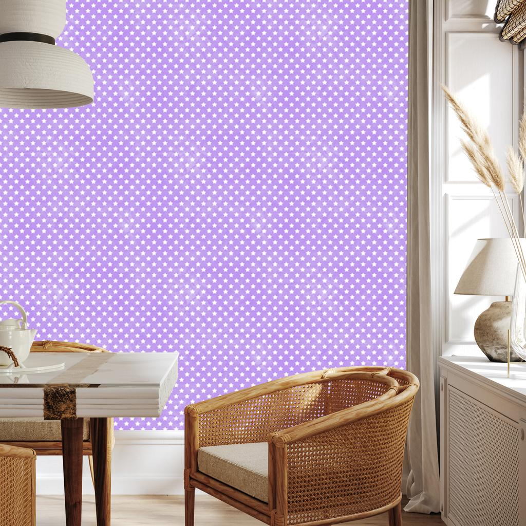 Lavender Stars Wallpaper, Lavender Background for Living Room and Bedroom 50x1000