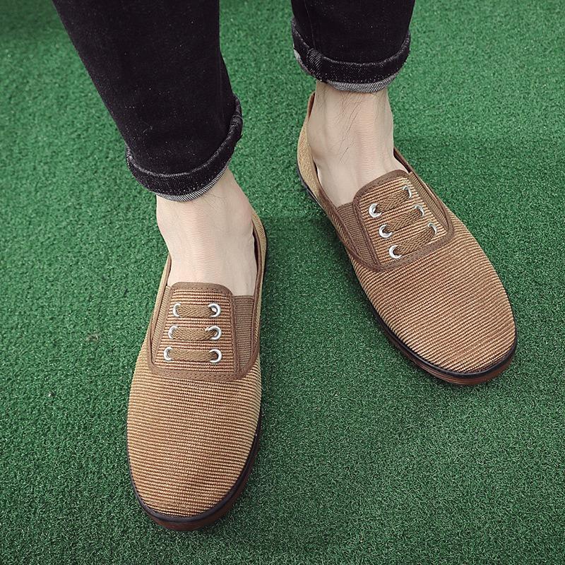 New Spring and Autumn Models Beef Tendon Sole Single Shoes Men's Work Shoes Non-slip Soft Sole Medium and Old Dad Shoes Lazy Cloth Shoes Comfortable