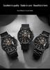 Sanda Men's Luminous Waterproof Quartz Watch with Three Subdials, Six Hands, and Calendar