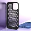 Hollow Out Cooling Heat Dissipation Phone Case For iPhone 16 15 14 Plus 13 12 11 Pro Max Metal Lens Protective Breathable Cover