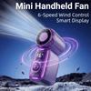 Compresse de Glace Mini Ventilateur Électronique Cordon de Suspension 6 Vitesses Mini Ventilateur Portable Rechargeable par USB Plastique Ventilateur Climatiseur Été