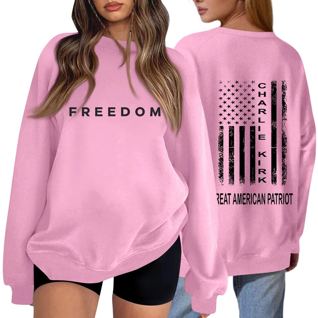 Womens Fashion Tops Casual Crewneck Striped Long Sleeve Loose Pullover Shirts