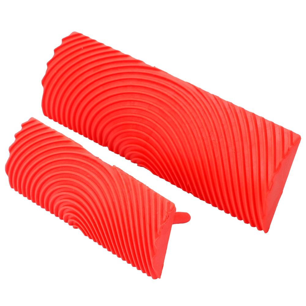 

2Pcs Set Rubber Cylinder Wood Grain Effect Brush Painting Tools DIY Wall Decoration