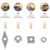Carbide Cutting Blades Silver Black Wood Lathe Inserts Hollowing Out Long-term Use Sturdy And Reliable Trimming Curved Surfaces