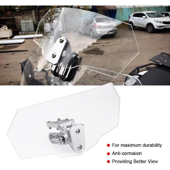Motorcycle Windshield Clear Scooter Windscreen Scratch Wind Deflectors Universal Adjustable Universal Fit for Most Motorcycles