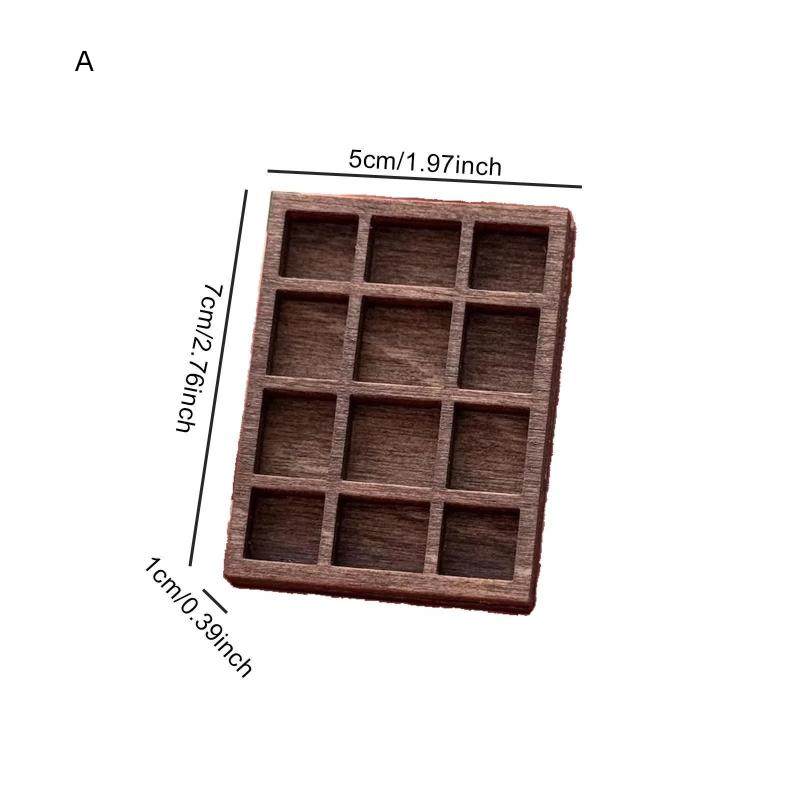 

Miniature Trinket Shelf Mini Jewelry Holder Compartments Jewelry Display Holder Pretty Wooden Ornaments