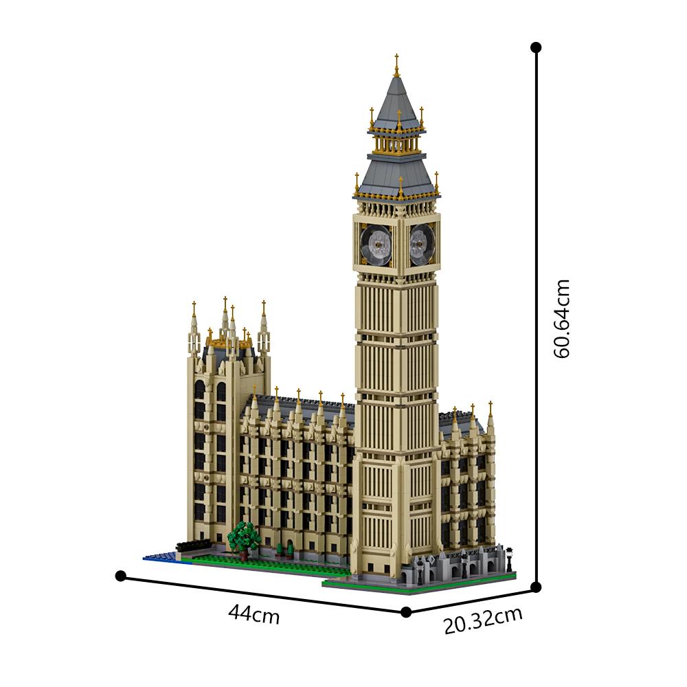 MOC Big Ben Modular Building Blocks Model London Big Ben Famous Street View Architecture Bricks Assembly Toys Kids Birthday Gift