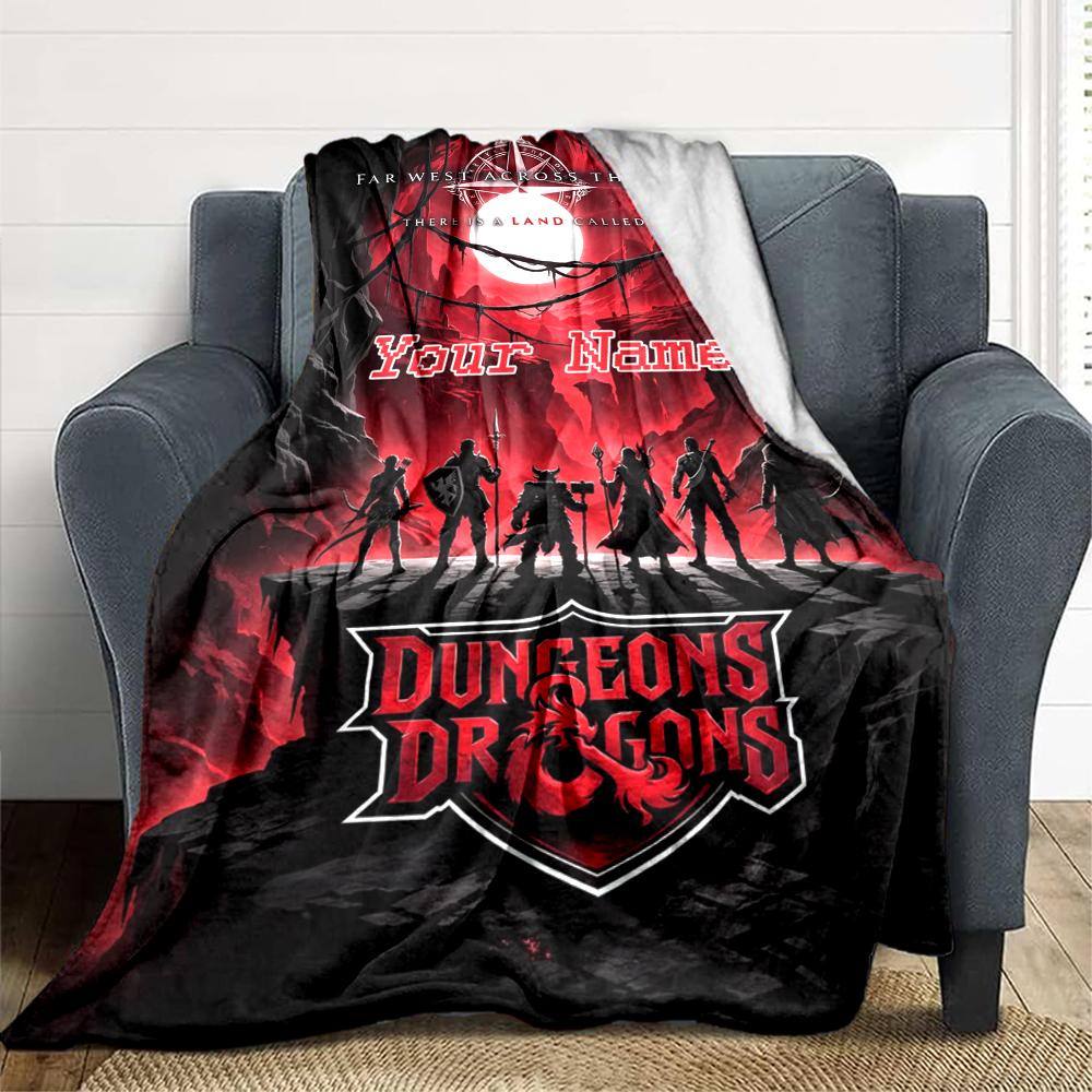 Custom 1pc Dungeons & Dragons: Series Blanket, Soft And Comfortable Blanket, Casual Warm, Camping Travel Blanket, Birthday Gift Q91251