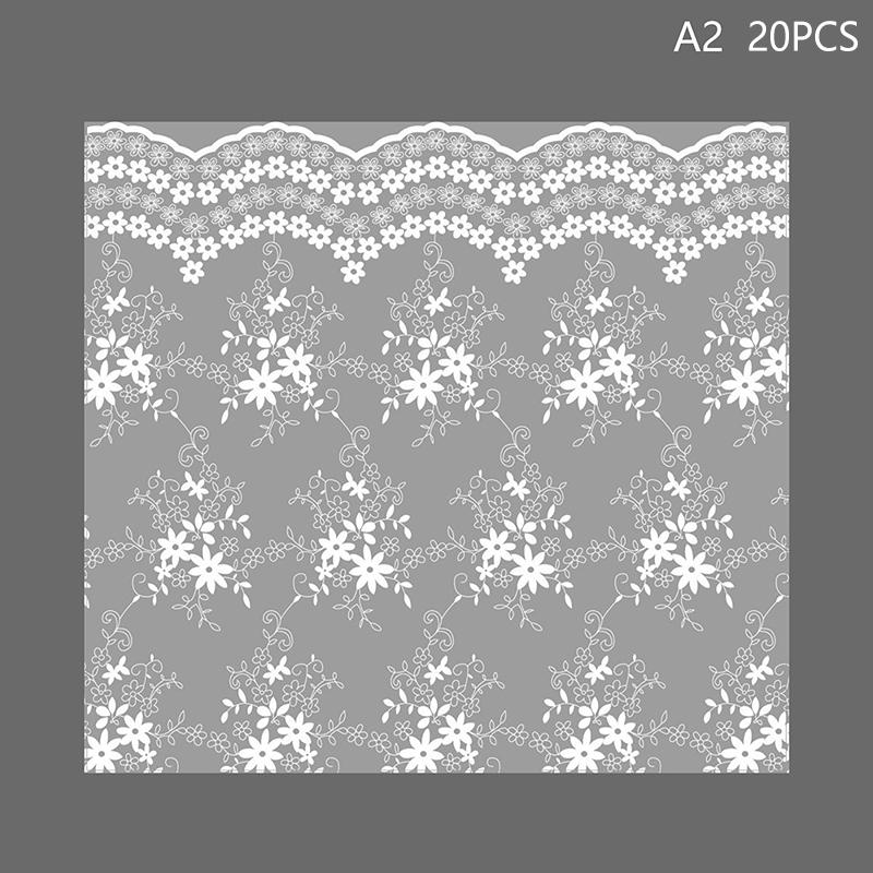 

20 шт. Прозрачная оберточная бумага для цветов Кружевная упаковочная бумага для цветов Водонепроницаемая прозрачная подарочная бумага Декоративные упаковочные материалы для букетов