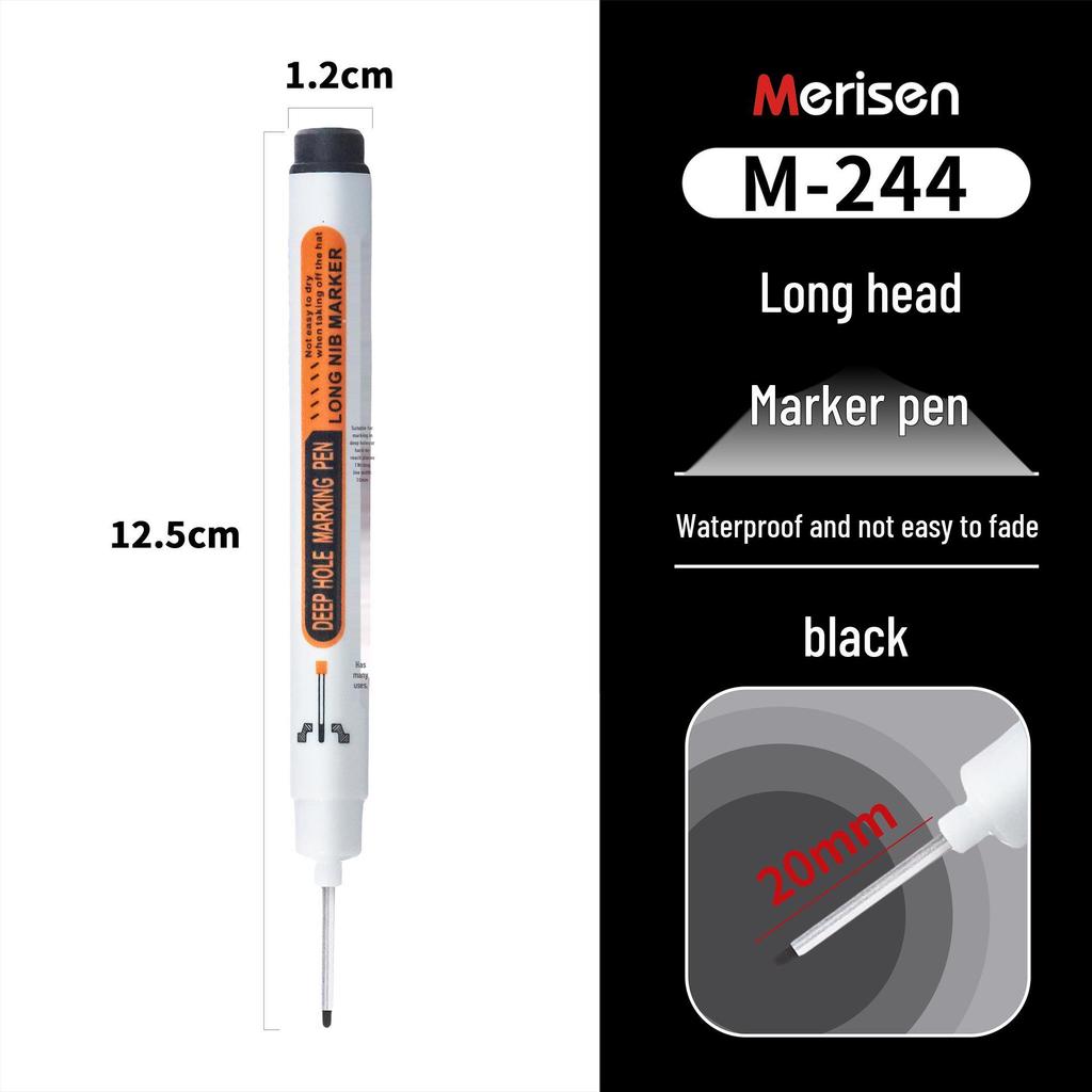 Long Nozzle Quick-Drying Oil-Based Marking Pen for Woodworking and Tile