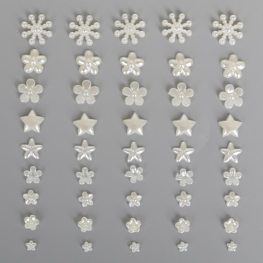 20-200Pcs Ivory Flatback Half Round Pearl Craft ABS Resin Imitation Pearl Resin Scrapbook Beads For DIY Decoration Handmade Craft Accessories
