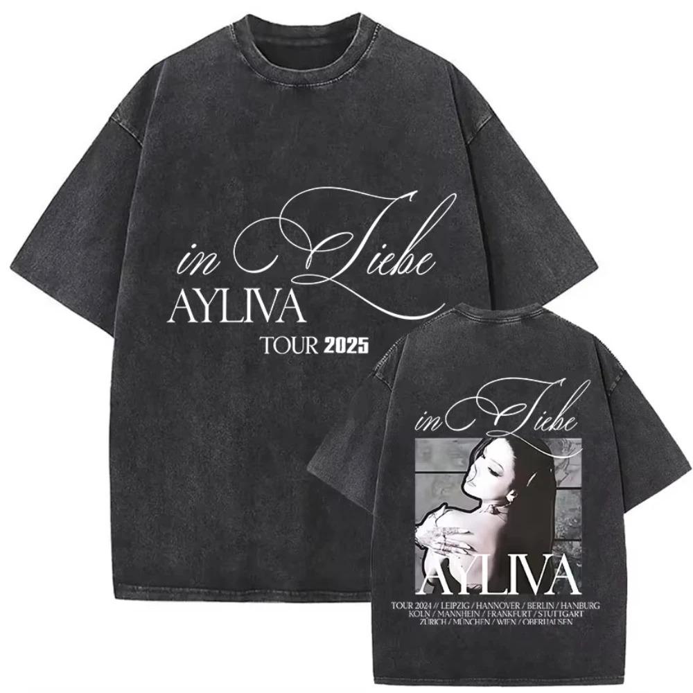 Singer Die Ayliva Tour Fans Merch T Shirts Unisex Music Album Hip Hop Short Sleeve Tshirt Cotton Trendy Streetwear Tshirt