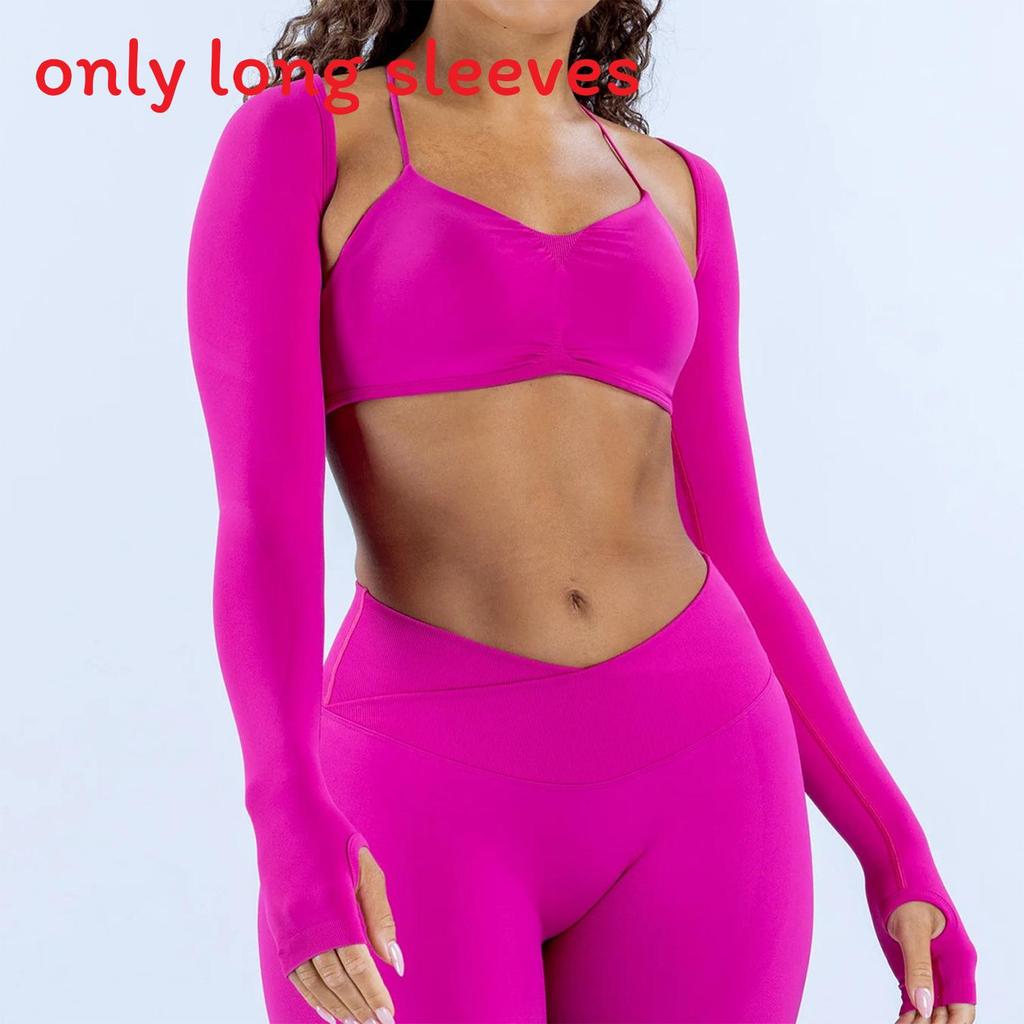 Seamless Yoga Long Sleeve Scarf Set For Women With Breathable Knit Fabric For Fitness And Running