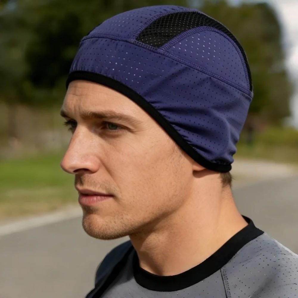 Cómoda Gorra Interior de Seda Helada para Casco de Motocicleta Transpirable de Secado Rápido Gorra de Carreras Malla Protección Solar Gorra de Ciclismo Para Ciclismo