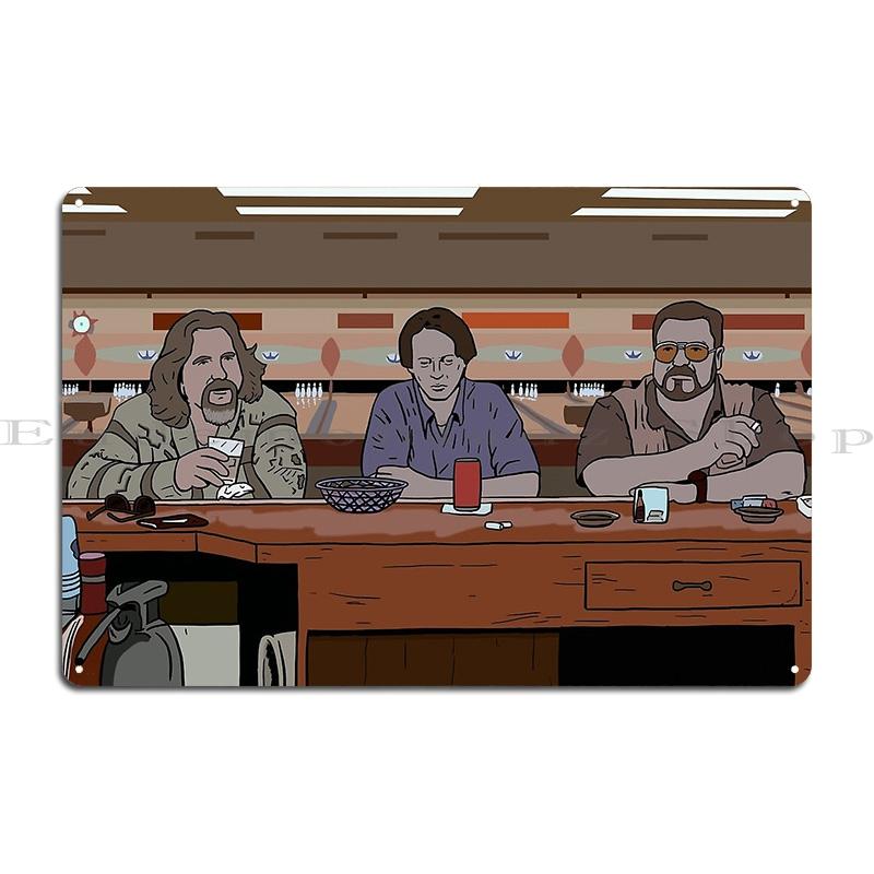 The Big Lebowski Comic Style Poster Metal Plaque Poster Club Designer Create Club Classic Tin Sign Poster