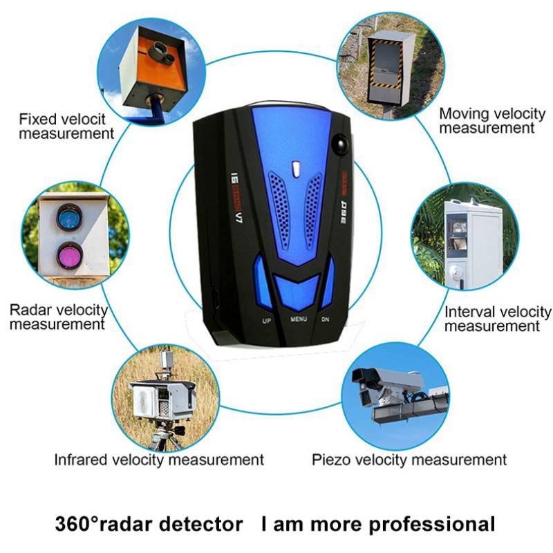 Dispositivo de Detecção de Câmera de Velocidade Com Proteção 360 e Alarme de Voz Para Direção Segura