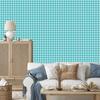 Geometric rhombus wallpaper turquoise, celadon and white 50x1000
