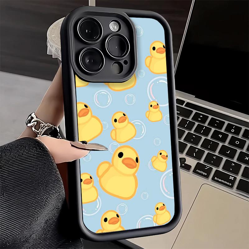 Handyhülle für iPhone 17 Air 16E 15 16 Pro Max Lustige Süße Cartoon-Ente Hülle 14 Plus 13 12 Mini Weiche Schale Silikon Fundas