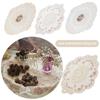 Napkin Lace Embroidered Coaster Party Wedding Home Decorations Photo Prop Insulation Dining Mat European Style Retro Vintage