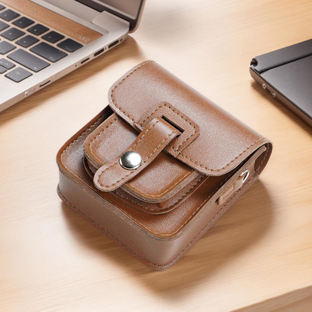 1/2Pcs For Anbernic RG34XXSP Handheld Carrying Bag PU Leather Game Console Storage Case Console Protective Bag Game Accessories