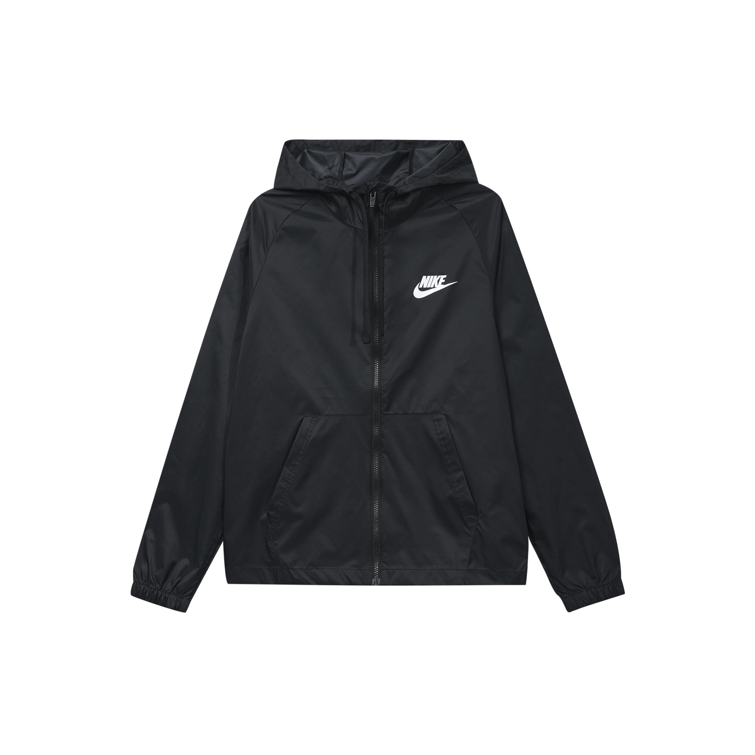 Nike Back Large Logo Zipper hooded track Jacket Black Men s CZ8677-010 M