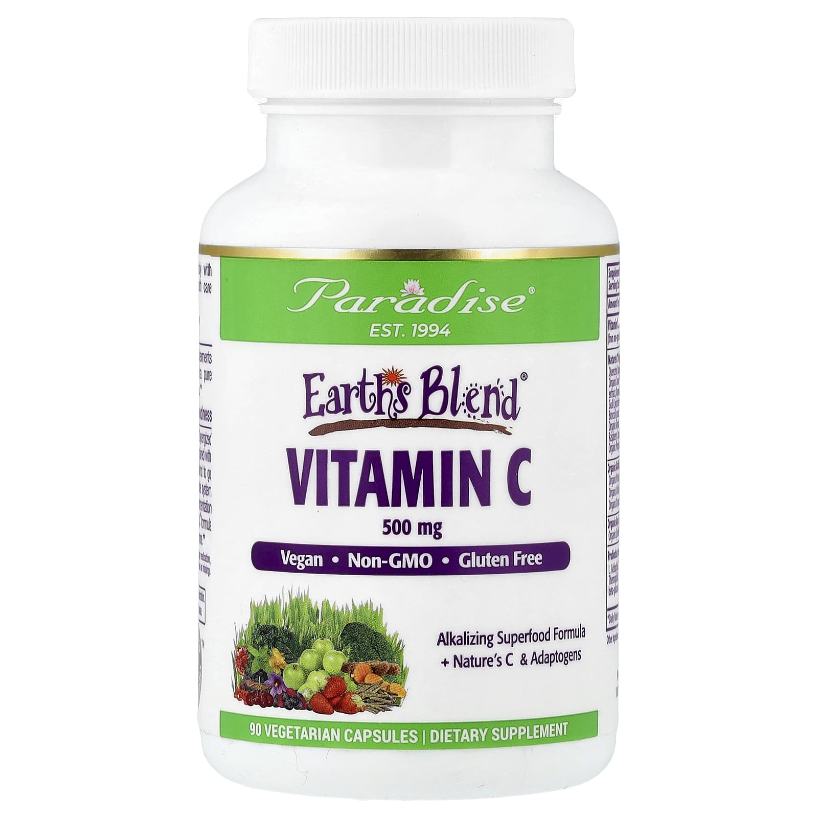 

Earth S Blend, Vitamin C, 500Mg, 90 Veggie Caps