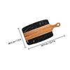 Multi-Functional Wooden Cutting Board with Marble Finish Strong Chopping Block for Daily Cooking Camping Portable Design