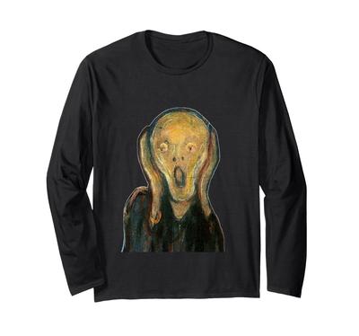 The Scream (Cutout) by Edvard Munch [World Masterpiece] Munch Gift Museum Art Long Sleeve T-Shirt