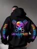 "Grenzgaenger" Hoodie - Rainbow Skull & Engine Pistons Hoodie
