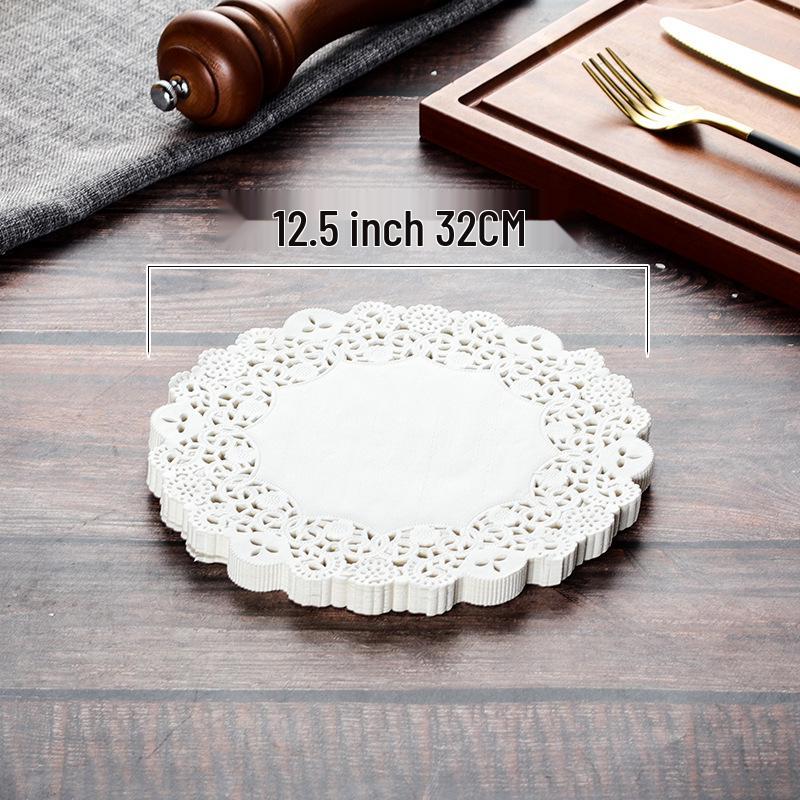 Lace Paper Doilies: Oil-Absorbing Baking Paper for Fried Foods, Cakes, and Bread - Round & Oval Floral Designs