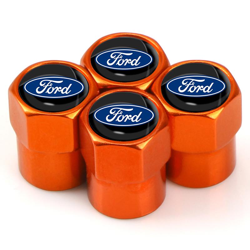Autoaufkleber 4 Stück 3D-Aluminiumlegierung Auto Rad Reifen Luftventil Staubkappen Felge Für Ford Escape Kuga Mondeo Ecosport Fiesta Focus 2 3