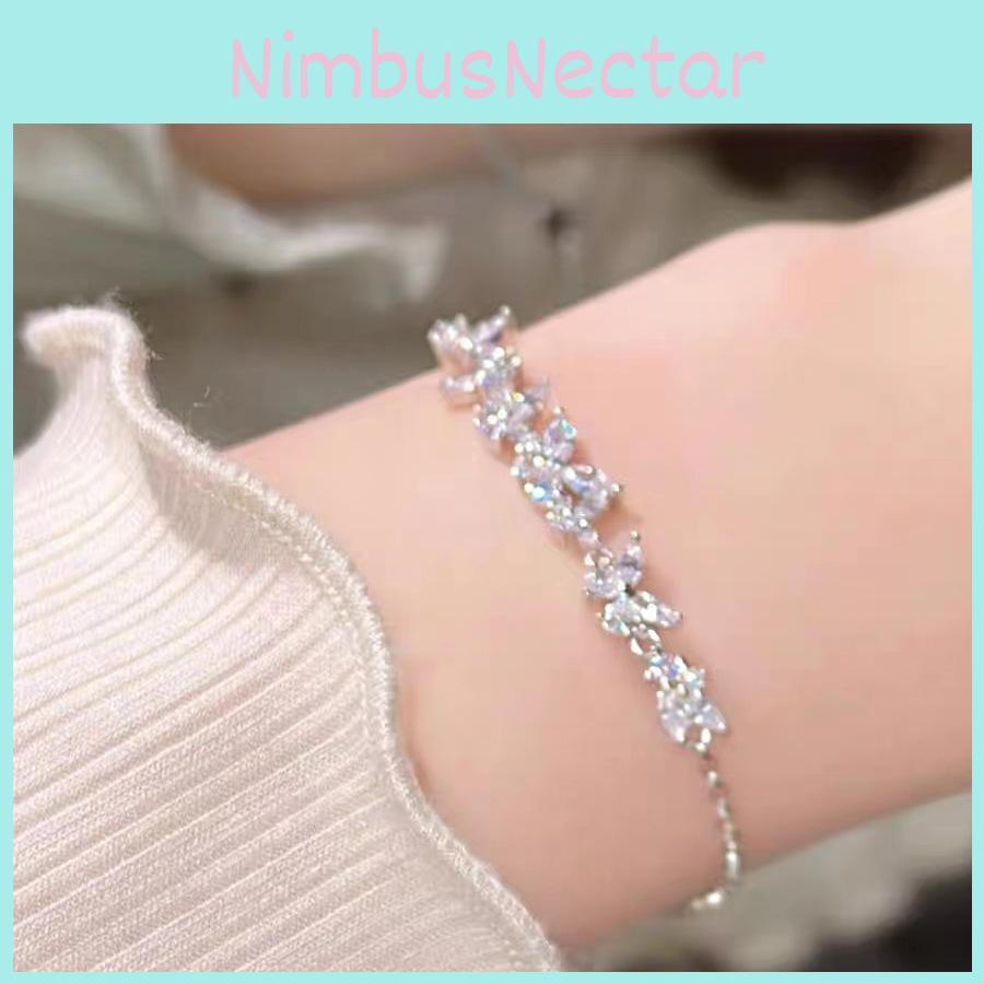 Zircon Wisteria Elegant Bracelet For Women Delicate And Luxurious Design Floral