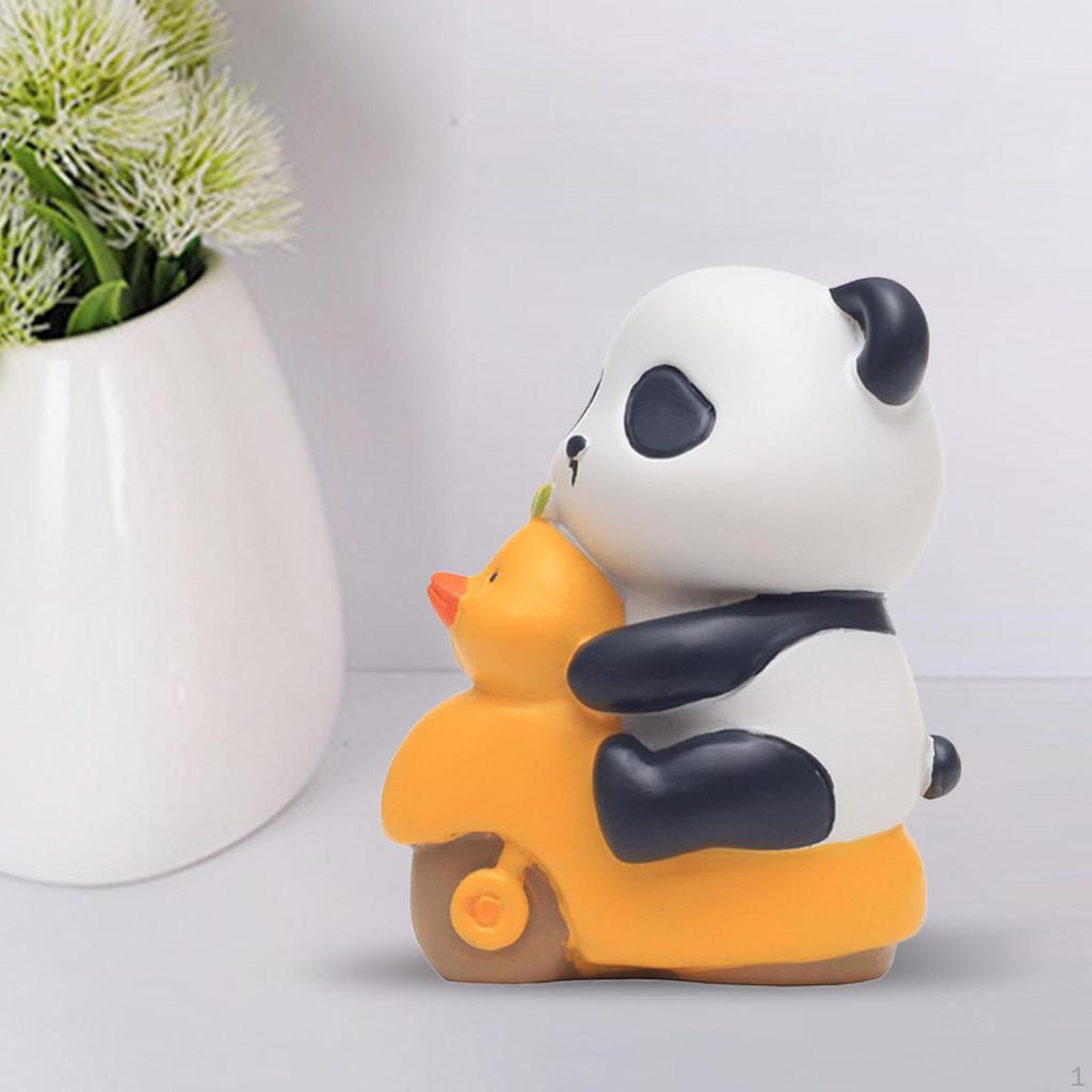 Adorable Resin Panda Figurine for Home Decor and Gift Giving